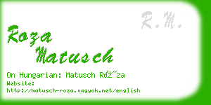 roza matusch business card